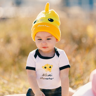 Yellow Mini Monster 6-12 Months Bodysuit