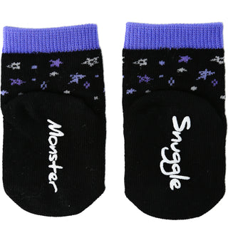 Purple Snuggle Monster 0-12 Month Non-slip Baby Socks