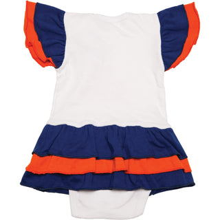 Blue & Orange #1 Fan Onesie Dress 0-6 Months