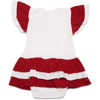 Maroon & White #1 Fan Onesie Dress 0-6 Months
