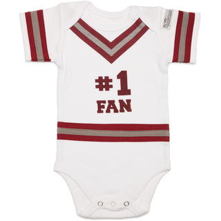 Crimson & Gray 0-6 Months Infant Onesie