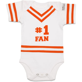 Orange & White 0-6 Months Infant Onesie