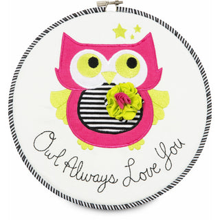 Sassy Diva Owl Always Love You 9.5" Wall Covering