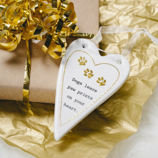 Dogs 4" Hanging Heart Plaque