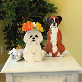 Tyson Boxer - 11.5" Large Dog Vase