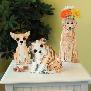 Darcy Golden Retriever - 11.25" Large Dog Vase