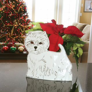 Dee Oh Gie West Highland - 9.25" x 9" Dog Planter Vase