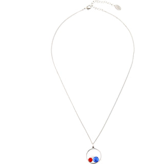America Strong 16" - 18" Rhodium Plated Crystal Necklace