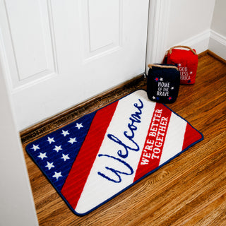Welcome 27.5" x 17.75" Floor Mat