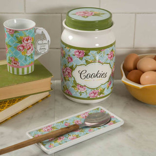 Cottage Kitchen Rose 3.75" x 8.5" Spoon Rest