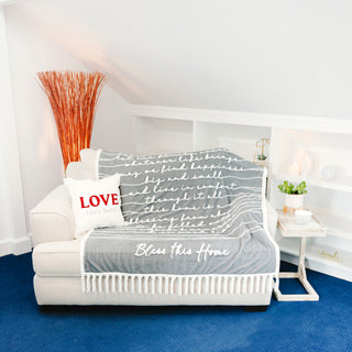Bless This Home 50" x 60" Inspirational Plush Blanket