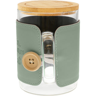 Sister 16 oz Wrapped Glass Mug with Coaster Lid