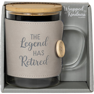 Retired 16 oz Wrapped Glass Mug with Coaster Lid