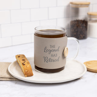 Retired 16 oz Wrapped Glass Mug with Coaster Lid