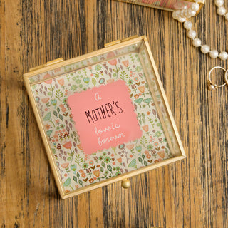 Mother 4.25" x 4.25" Glass Keepsake Box