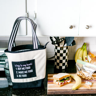 Ways to My Heart Insulated Canvas Lunch Tote