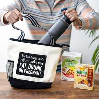 The Best Things in Life Insulated Canvas Lunch Tote