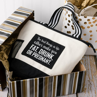 The Best Things in Life Insulated Canvas Lunch Tote