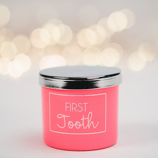 First Tooth Pink 2.5" Glass Memory Box