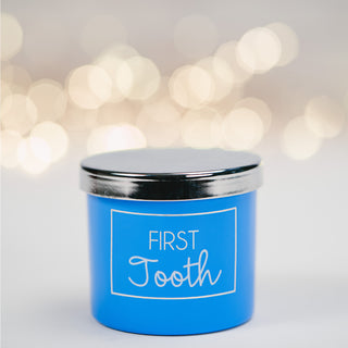 First Tooth Blue 2.5" Glass Memory Box