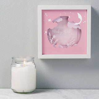 Baby Girl 7.75" Shadow Box Frame (Holds 4" x 4" Photo)