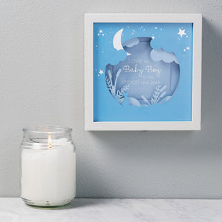 Baby Boy 7.75" Shadow Box Frame (Holds 4" x 4" Photo)
