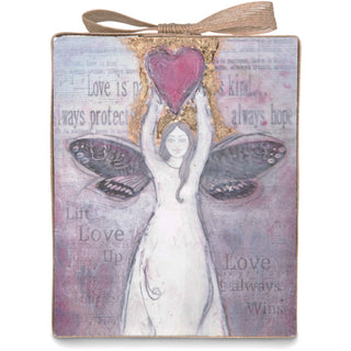 Love 6.75" Angel Sheet Music Plaque