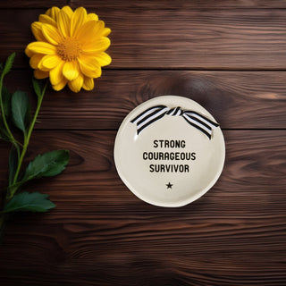 Survivor 4.25" Diameter Round Keepsake Dish
