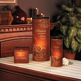 Dream 10" Cylinder Amber Candle Holder