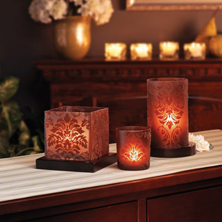 Chocolate Candle Holder 6.5" Cylinder with Base