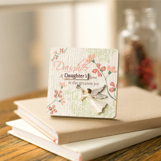 Daughter 3" x 3" Self-Standing Plaque
