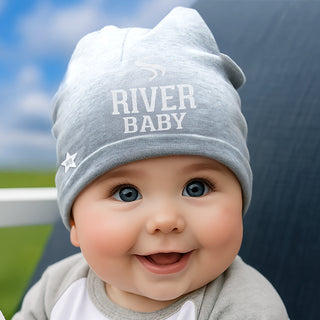River Heathered Gray Beanie (0-12 Months)