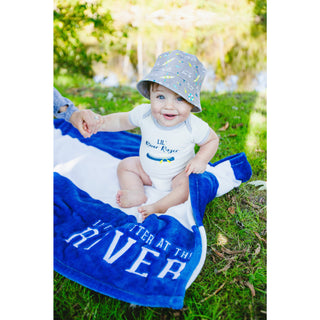 River Rager 6-12 Months Gray Trimmed Bodysuit
