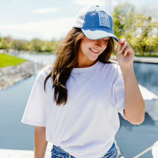 Lake Icon Cadet Blue Adjustable Mesh Hat