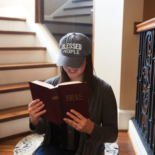 Blessed Dark Gray Adjustable Hat