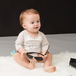 Picked Up 12-24 Months 3/4 Length Gray Sleeve Onesie