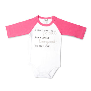 Looked Too Good 12-24 Months 3/4 Length Pink Sleeve Onesie