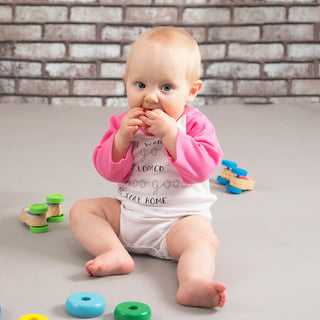 Looked Too Good 12-24 Months 3/4 Length Pink Sleeve Onesie