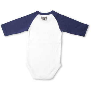 Poop My Pants 6-12 Months 3/4 Length Navy Sleeve Onesie