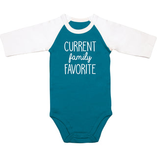 Family Favorite 12-24 Months 3/4 Length Sleeve Prussian Blue Onesie