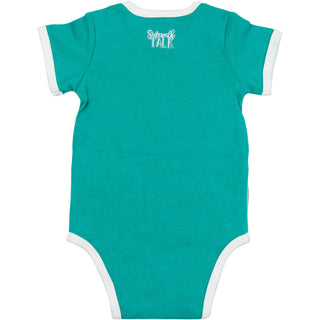 You Wake Me 12-24 Months Teal Bodysuit