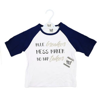 Rule Breaker 2T 3/4 Length Navy Sleeve Shirt