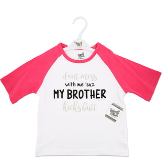 My Brother 2T 3/4 Length Pink Sleeve Shirt