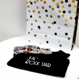 Rock Star 12-24 Months Biker Tat Tee Bodysuit