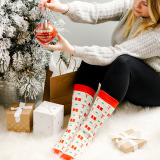 Daughter 4" Ornament with Unisex Holiday Socks