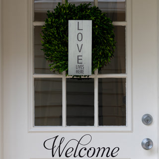 Love Lives Here 5" x 12" Plaque