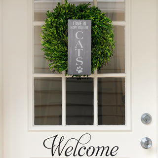 Hope You Like Cats 5" x 12" Plaque