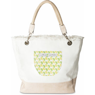 A-Peel-ing- White 18" x 15" x 6.75" Large Canvas Tote Bag