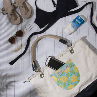 A-Peel-ing- White 18" x 15" x 6.75" Large Canvas Tote Bag