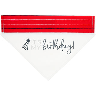It's My Birthday 7" x 5" Canvas Slip on Pet Bandana